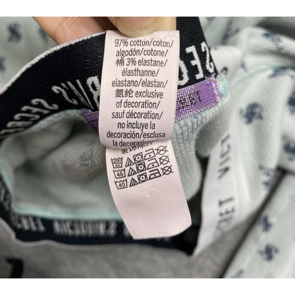 Victorias Secret Pajama Set Womens XS Mint Green Thermal Logo Long Johns - Picture 15 of 16